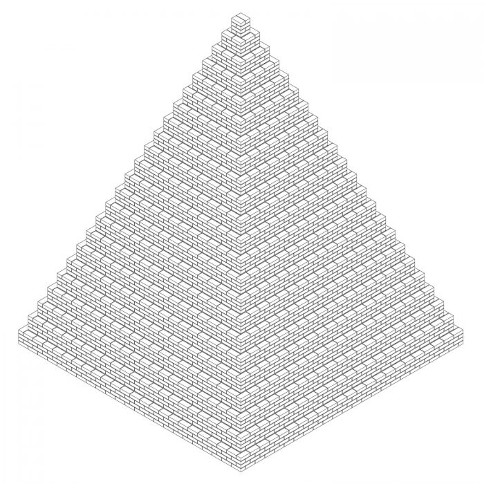 The People's Pyramid Isometric drawing